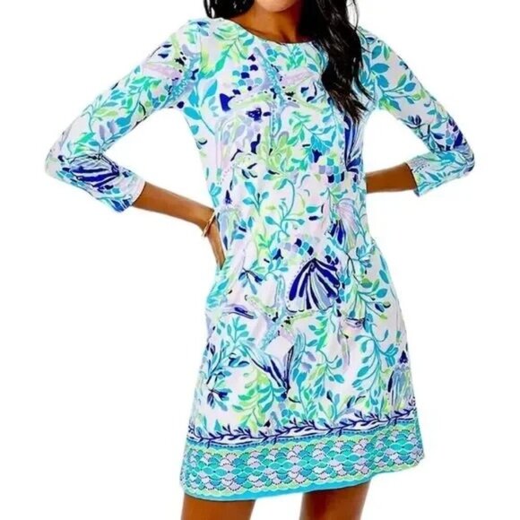 Lilly Pulitzer Ophelia Resort White Shell Beach Knit Dress Ladies Size Large - Picture 1 of 9